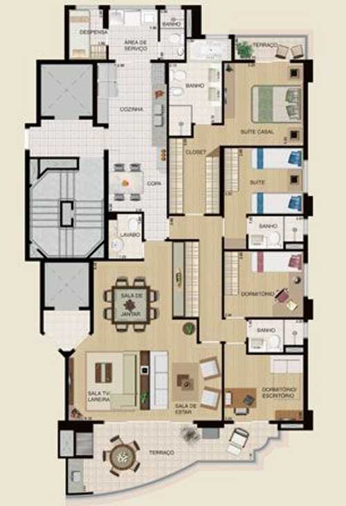 Apartamento à venda com 4 quartos, 270m² - Foto 2