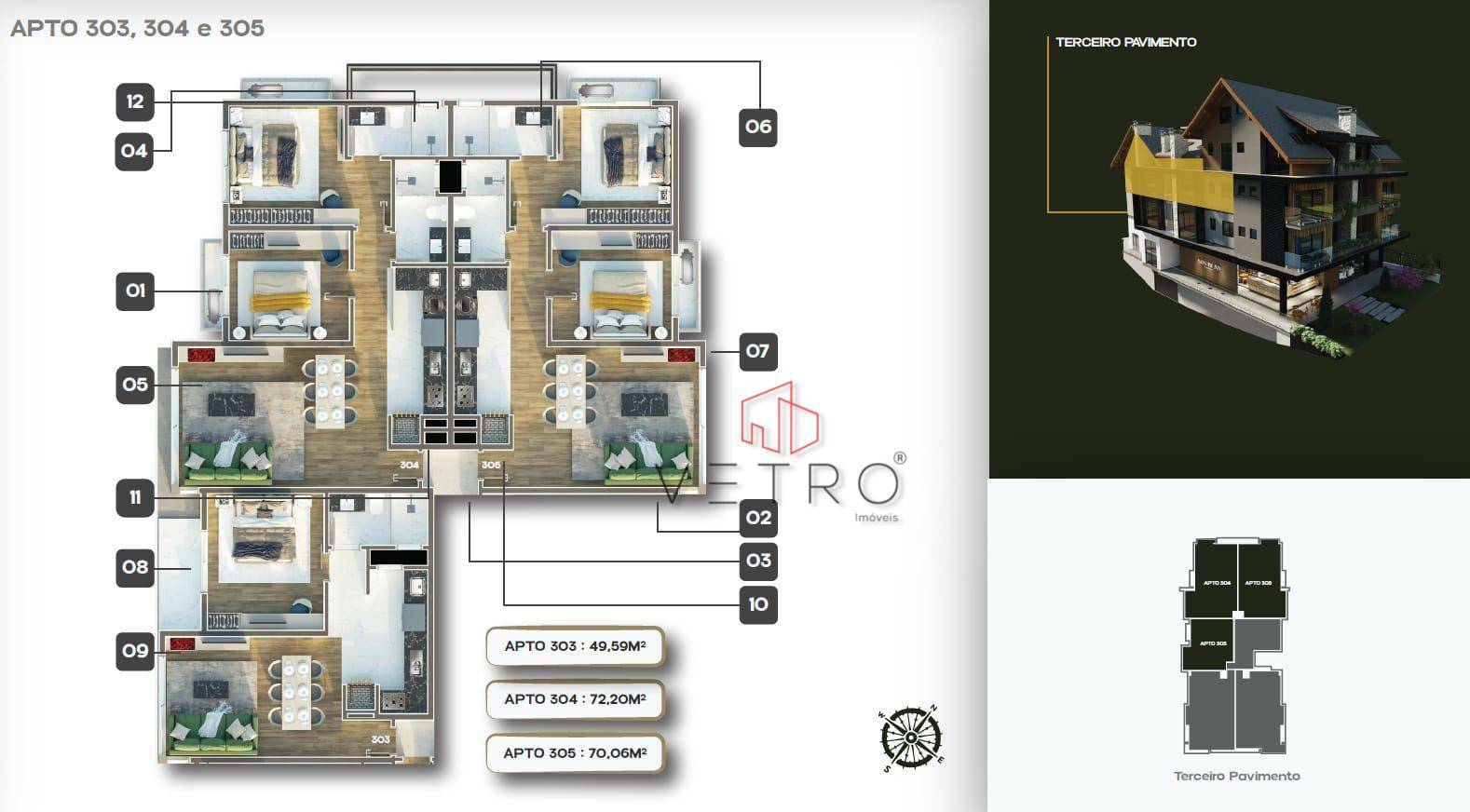 Apartamento à venda com 1 quarto, 62m² - Foto 17