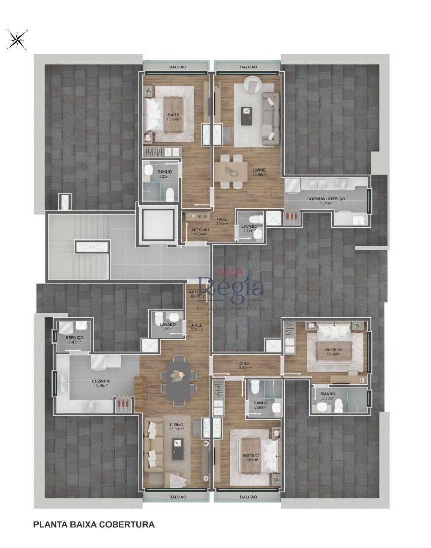 Apartamento à venda com 2 quartos, 88m² - Foto 8