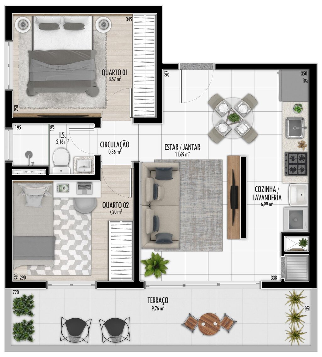 Apartamento à venda com 2 quartos, 47m² - Foto 22