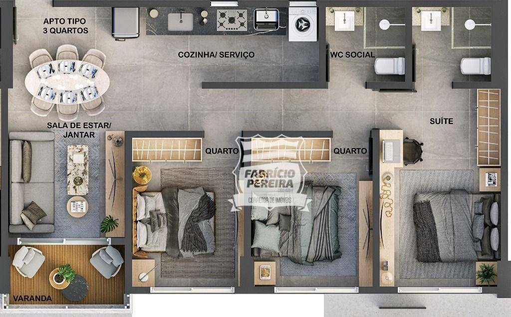 Apartamento à venda com 3 quartos, 68m² - Foto 24