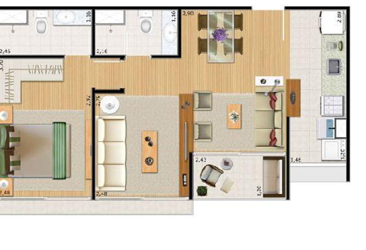 Apartamento à venda com 2 quartos, 50m² - Foto 2