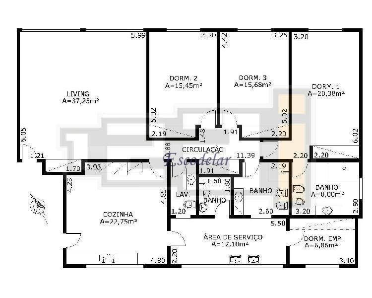 Apartamento à venda com 3 quartos, 183m² - Foto 22