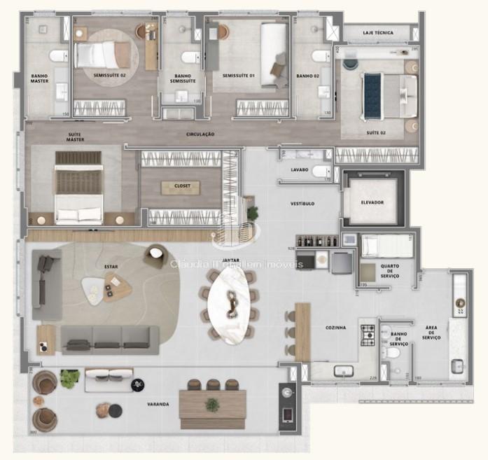 Apartamento à venda com 4 quartos, 191m² - Foto 19