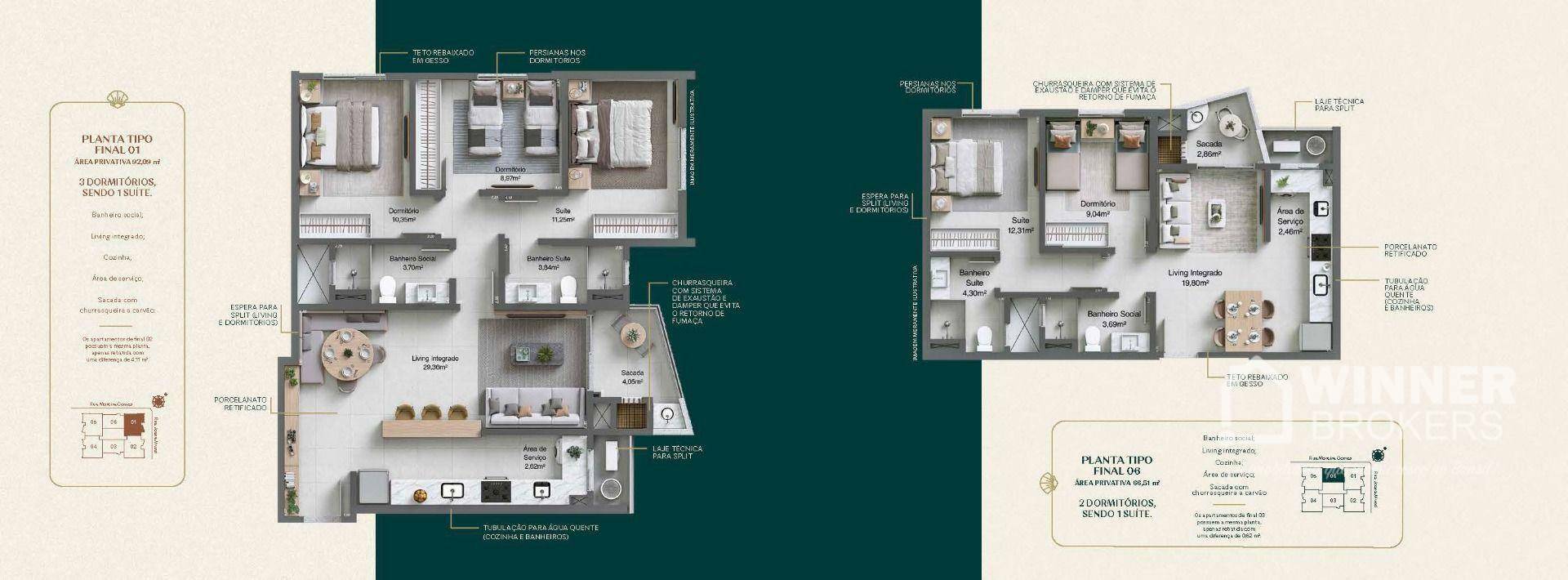 Apartamento à venda com 3 quartos, 79m² - Foto 7