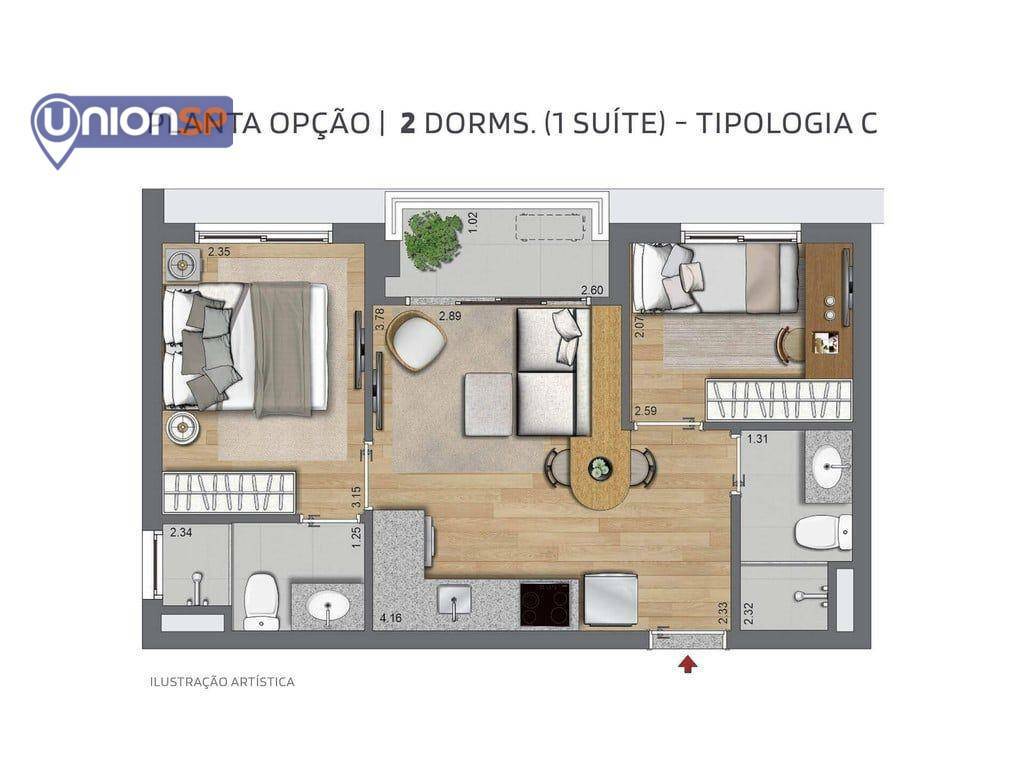 Apartamento à venda com 2 quartos, 41m² - Foto 18