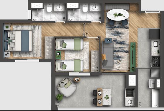 Apartamento à venda com 2 quartos, 63m² - Foto 18