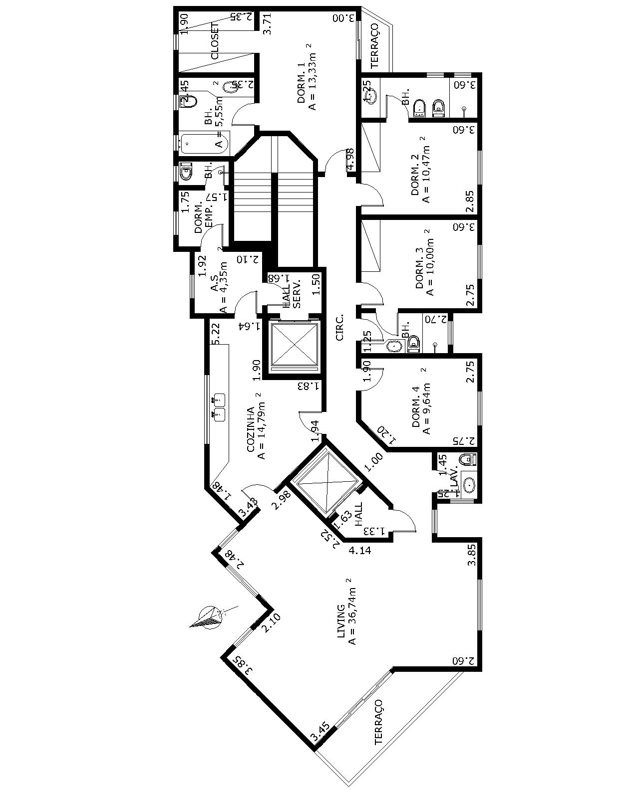 Apartamento à venda com 3 quartos, 170m² - Foto 5