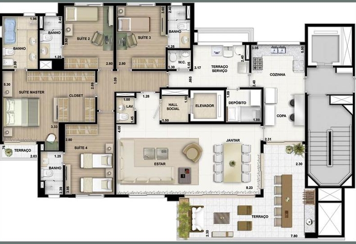 Apartamento à venda com 4 quartos, 246m² - Foto 10