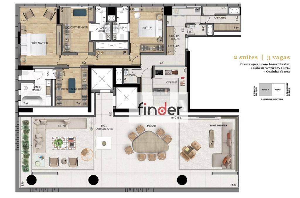 Apartamento à venda com 3 quartos, 232m² - Foto 70