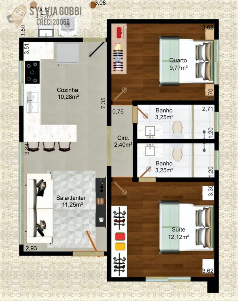 Casa à venda com 2 quartos, 70m² - Foto 3