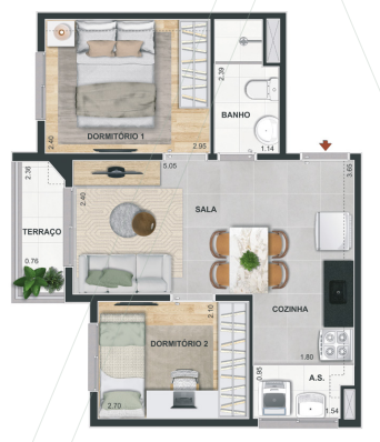 Apartamento à venda com 2 quartos, 34m² - Foto 35