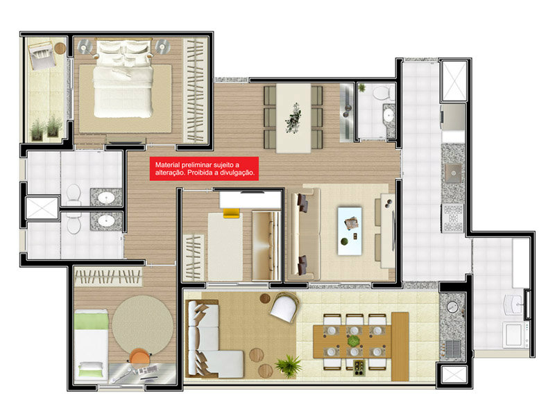 Apartamento à venda com 3 quartos, 101m² - Foto 4