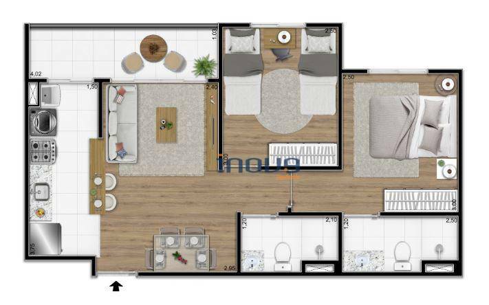 Apartamento à venda com 2 quartos, 49m² - Foto 17