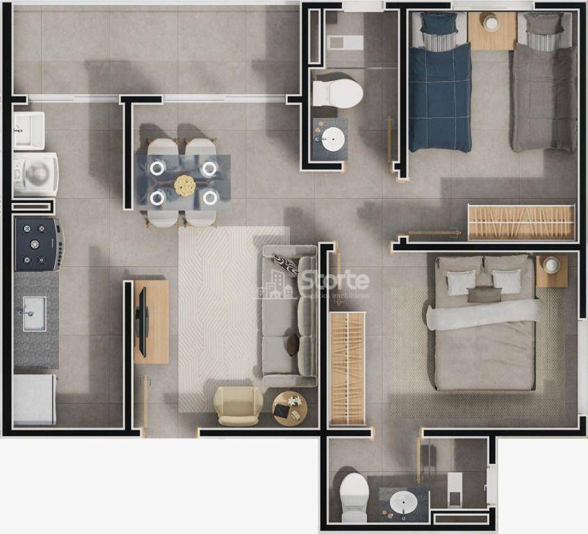 Apartamento à venda com 2 quartos, 51m² - Foto 40