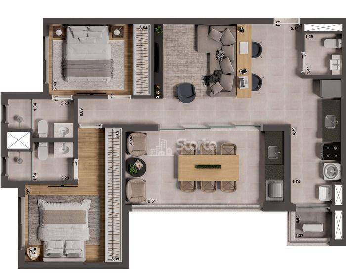 Apartamento à venda com 2 quartos, 68m² - Foto 22