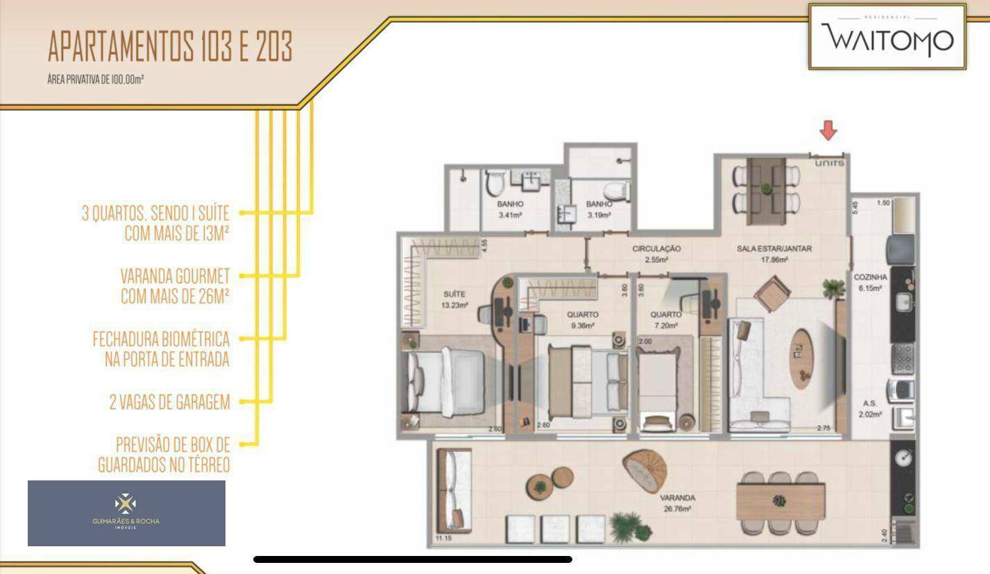 Apartamento à venda com 3 quartos, 100m² - Foto 5