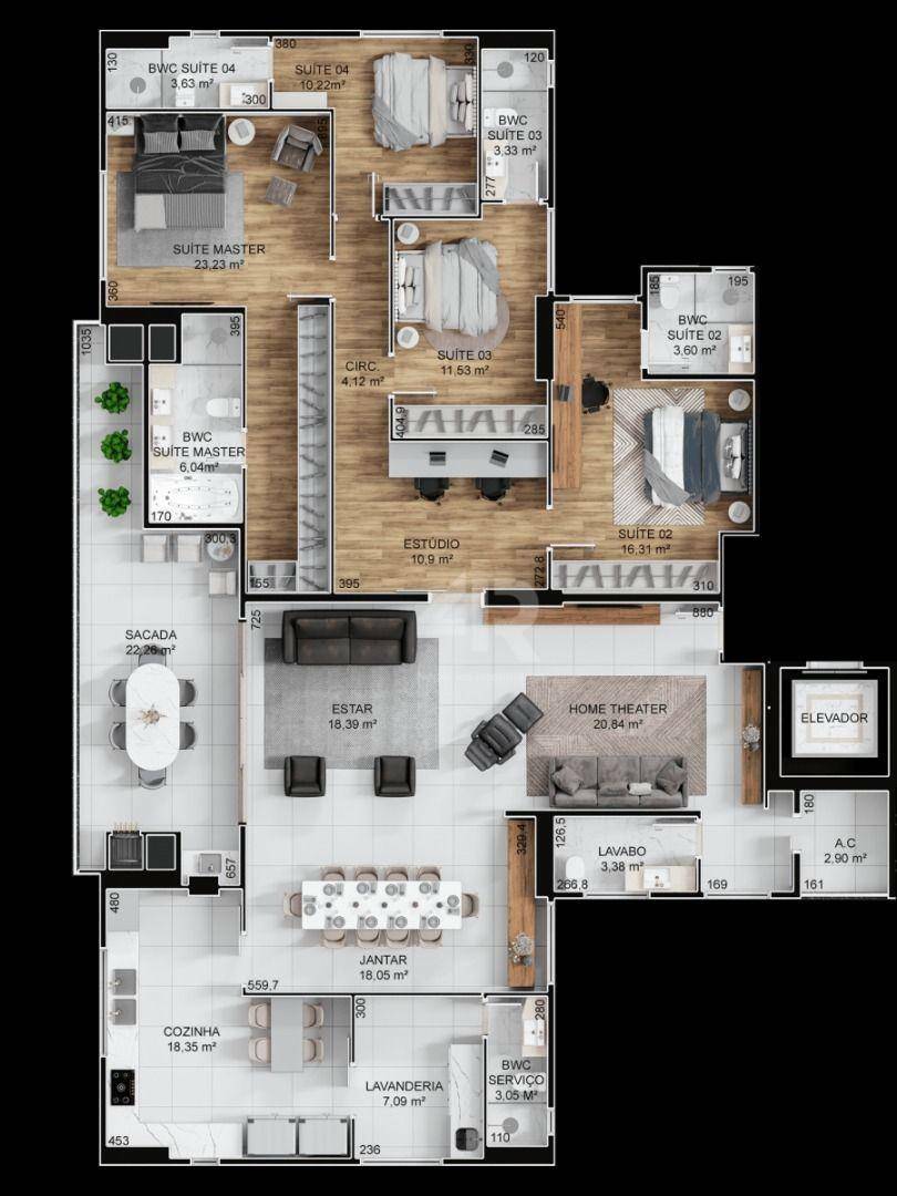 Apartamento à venda com 3 quartos, 118m² - Foto 37