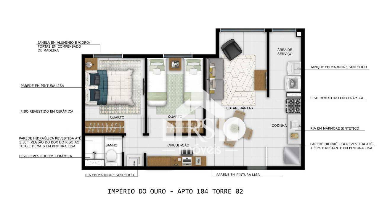 Apartamento à venda com 2 quartos, 43m² - Foto 11