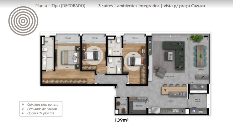 Apartamento à venda com 3 quartos, 139m² - Foto 8