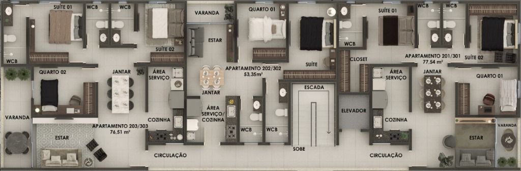 Apartamento à venda com 3 quartos, 78m² - Foto 4