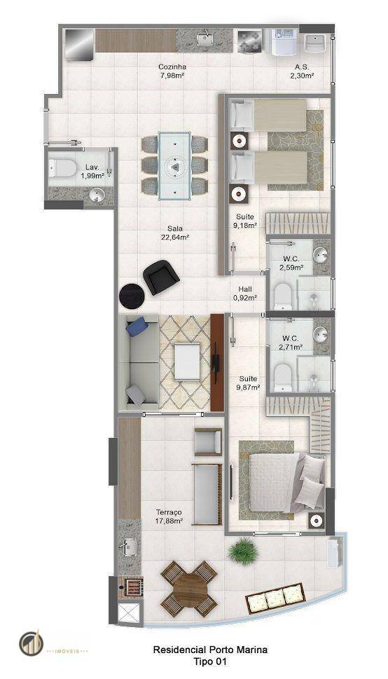 Apartamento à venda com 2 quartos, 86m² - Foto 29