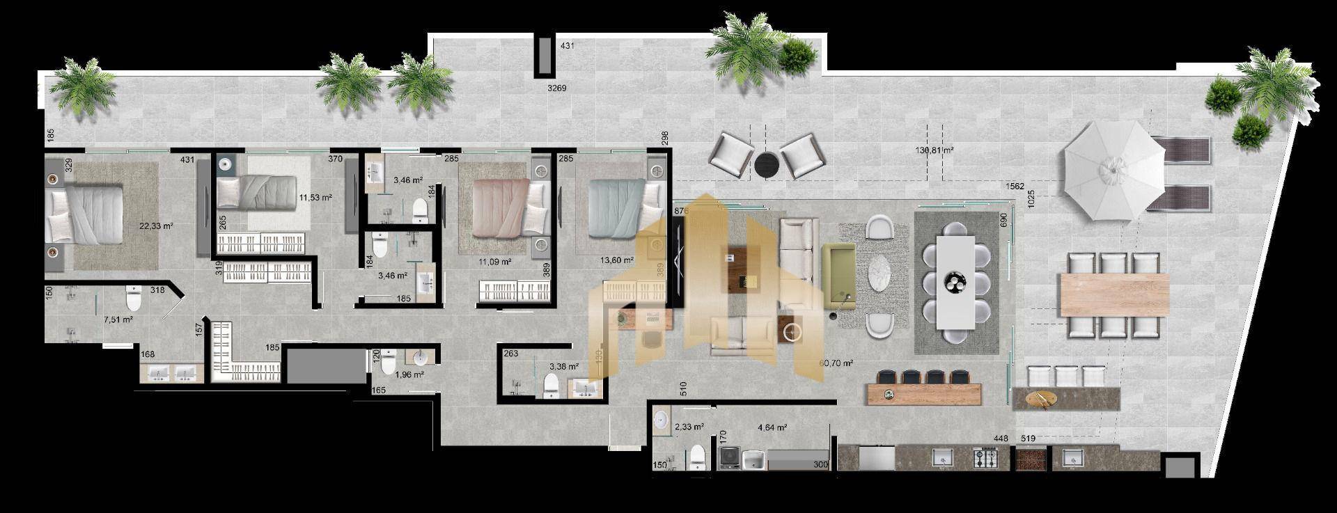 Cobertura à venda com 4 quartos, 312m² - Foto 2