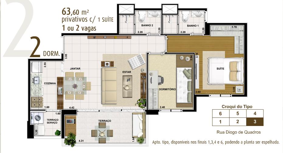 Apartamento à venda com 2 quartos, 63m² - Foto 13