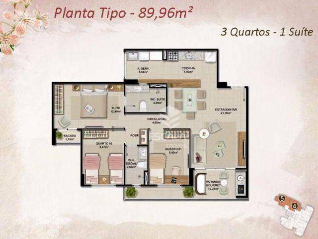 Apartamento à venda com 3 quartos, 89m² - Foto 35