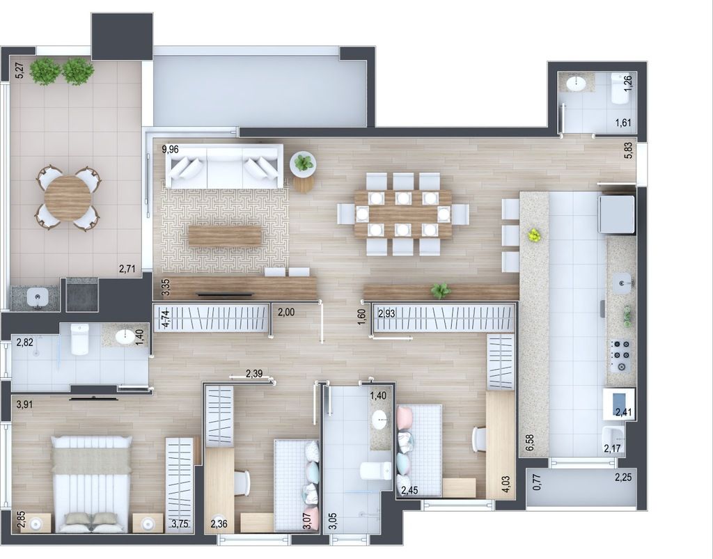 Apartamento à venda com 3 quartos, 100m² - Foto 4