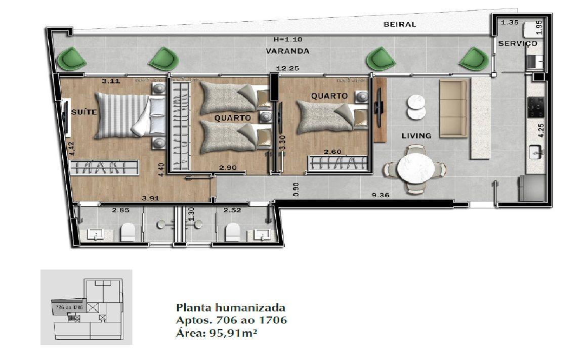 Apartamento à venda com 3 quartos, 95m² - Foto 18