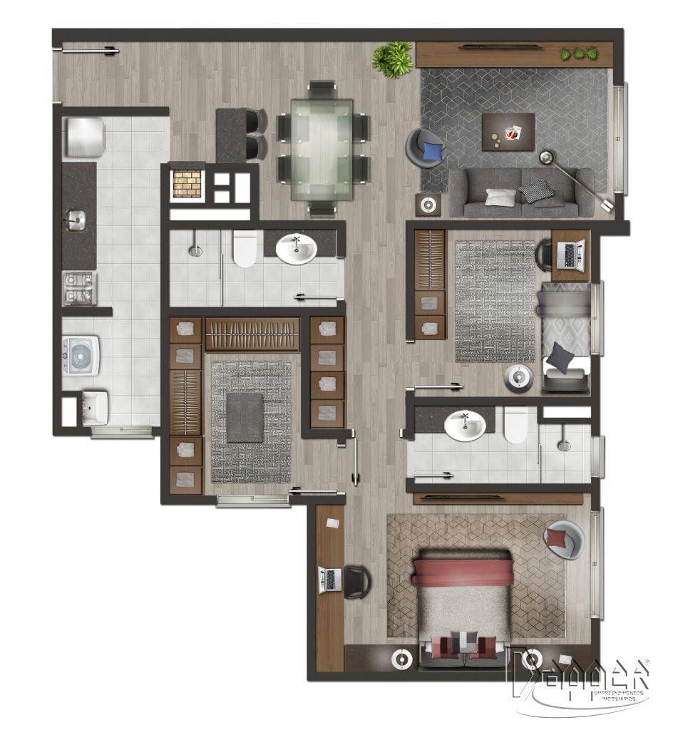 Apartamento à venda com 3 quartos, 86m² - Foto 7