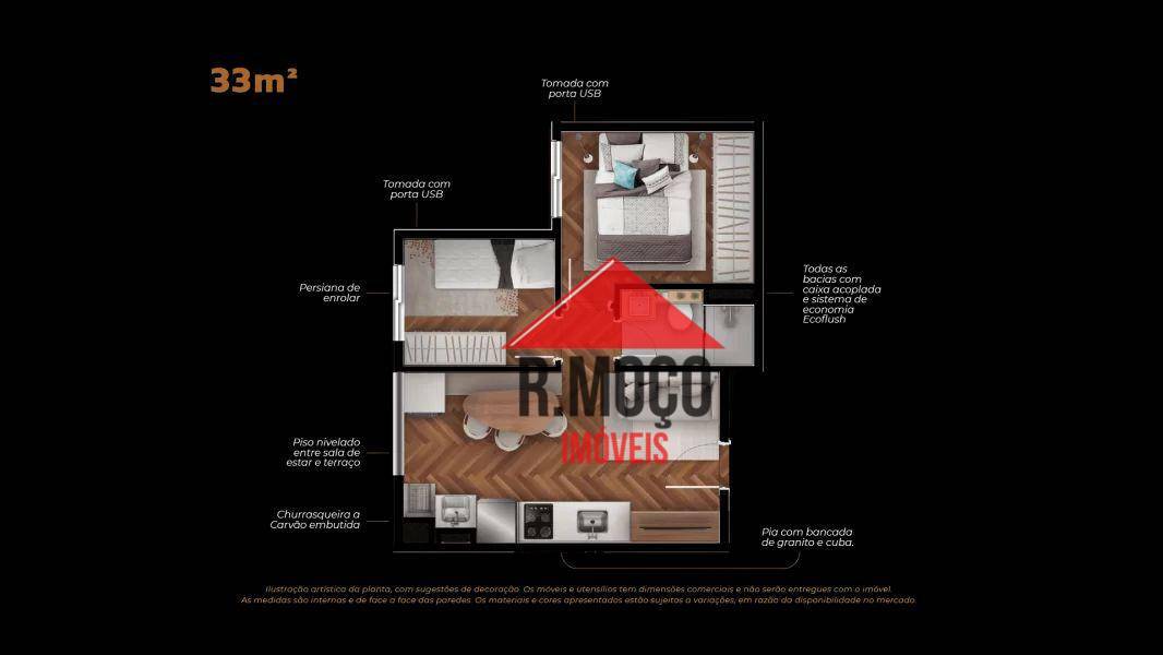 Apartamento à venda com 2 quartos, 33m² - Foto 10