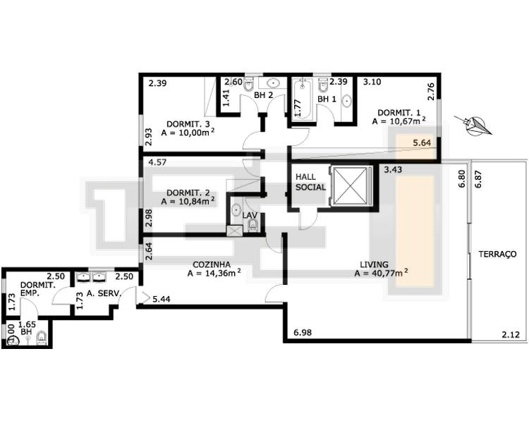 Apartamento à venda com 3 quartos, 151m² - Foto 6