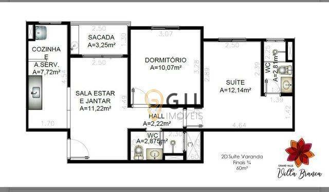 Apartamento à venda com 2 quartos, 60m² - Foto 9