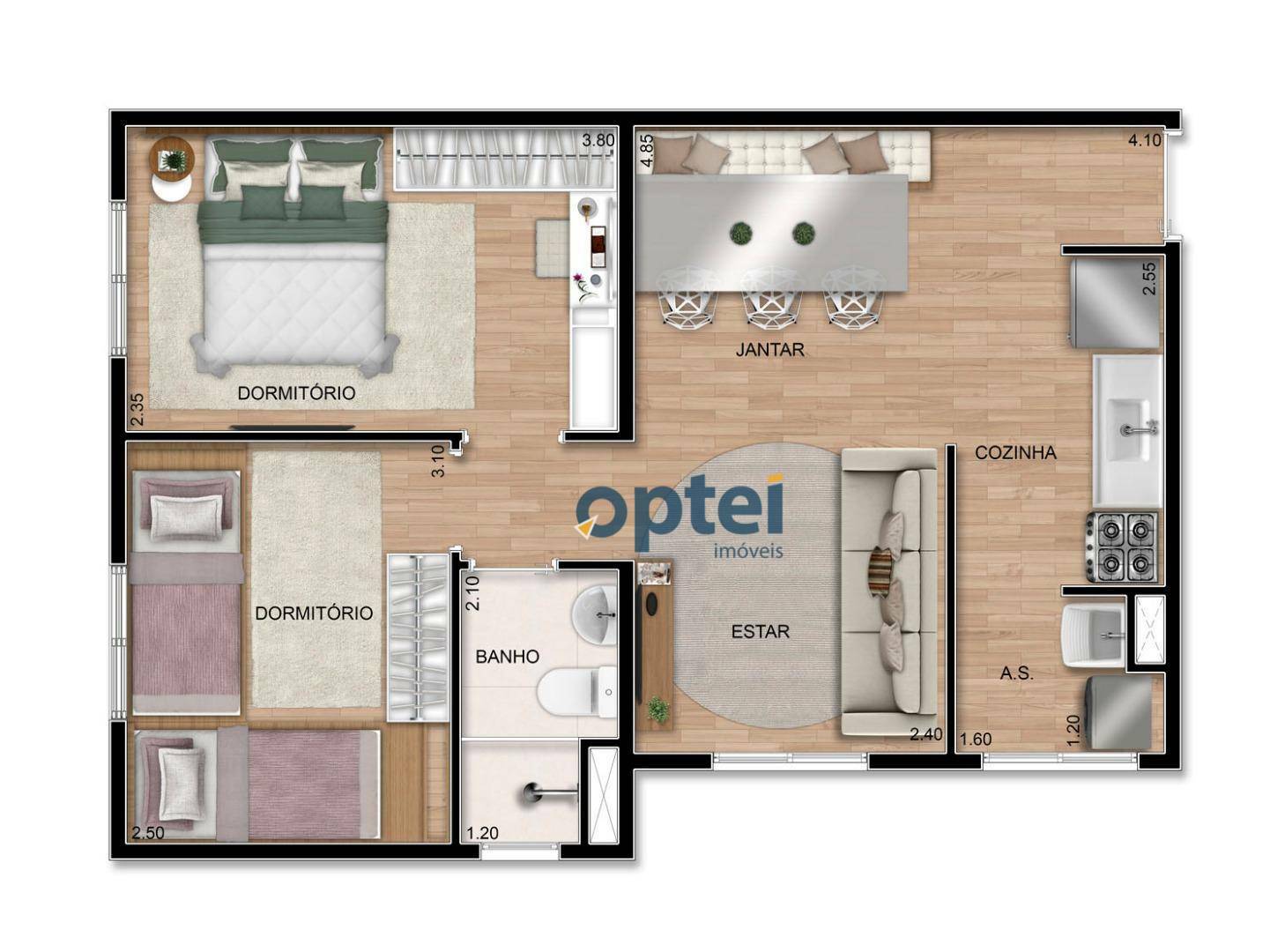 Apartamento à venda com 2 quartos, 44m² - Foto 11