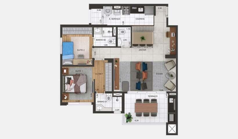 Apartamento à venda com 3 quartos, 88m² - Foto 26