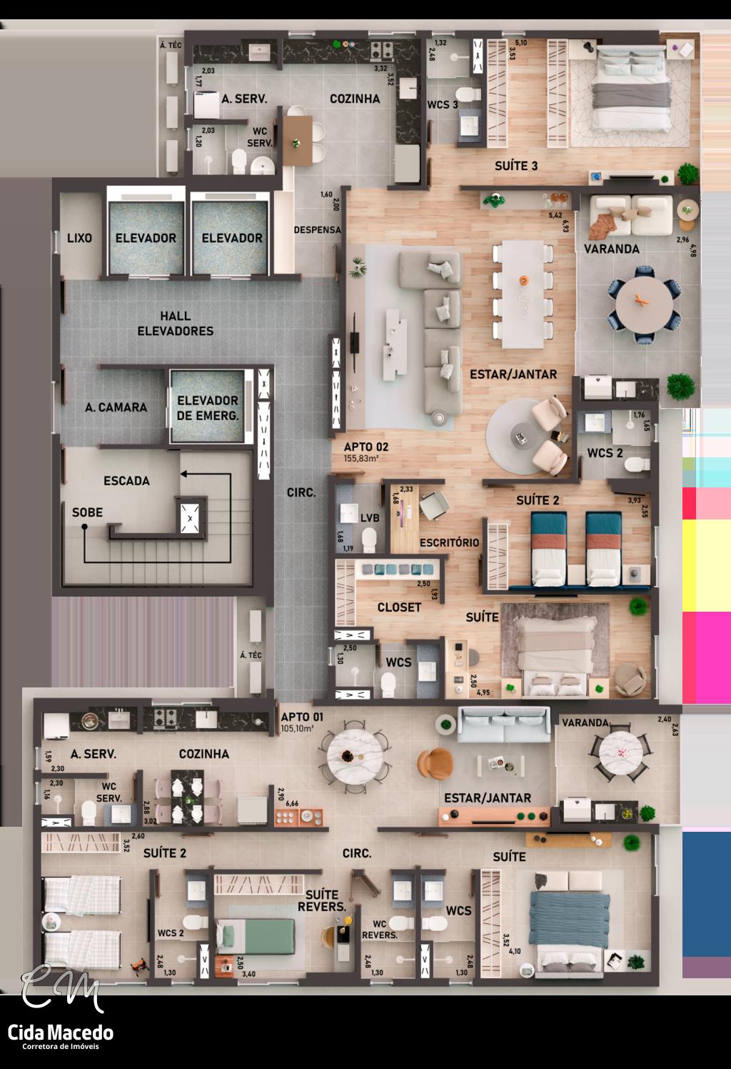 Apartamento à venda com 3 quartos, 151m² - Foto 31