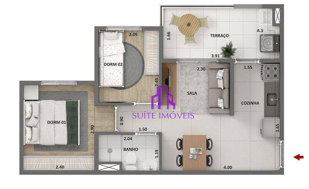 Apartamento à venda com 2 quartos, 34m² - Foto 27