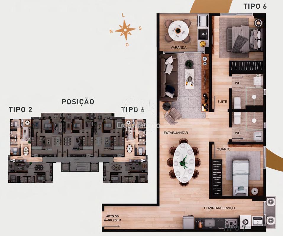 Apartamento à venda com 2 quartos, 69m² - Foto 39