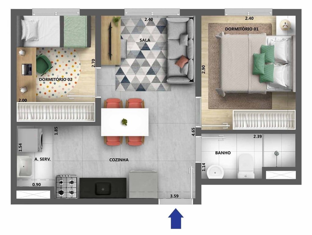 Apartamento à venda com 2 quartos, 34m² - Foto 20