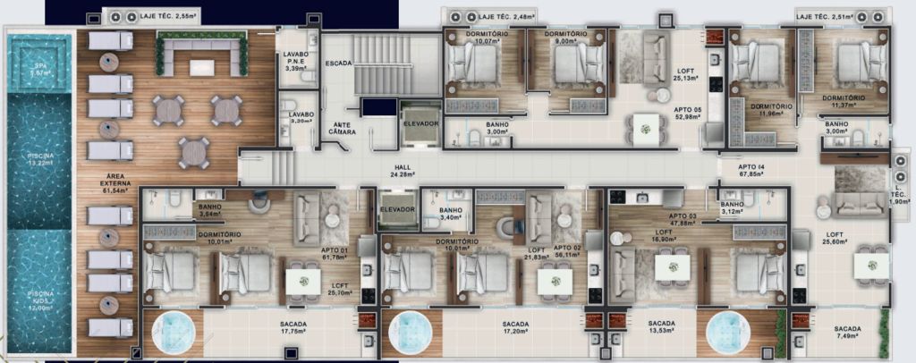 Apartamento à venda com 1 quarto, 40m² - Foto 42