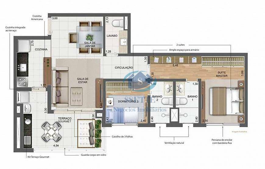 Apartamento à venda com 2 quartos, 76m² - Foto 4