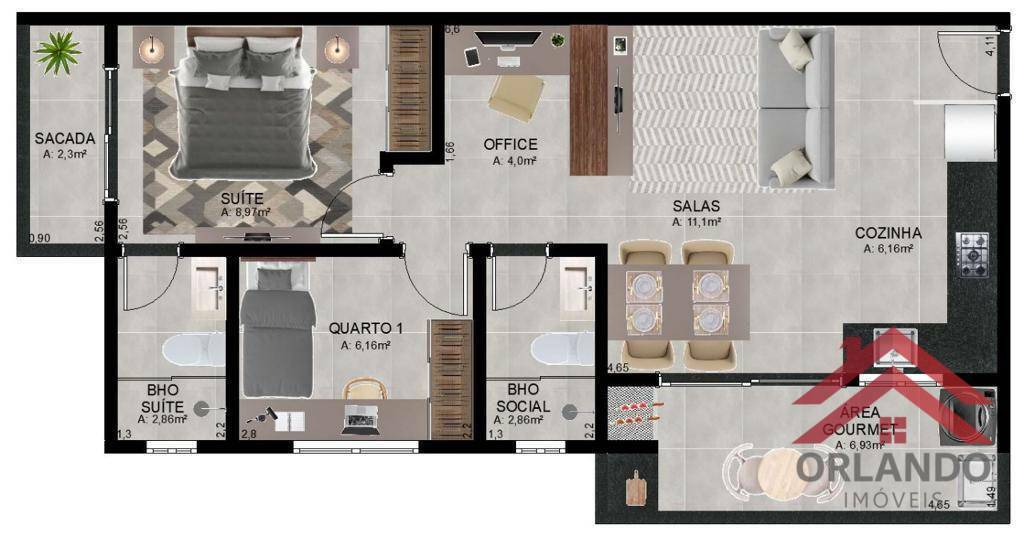 Apartamento à venda com 2 quartos, 67M2 - Foto 9