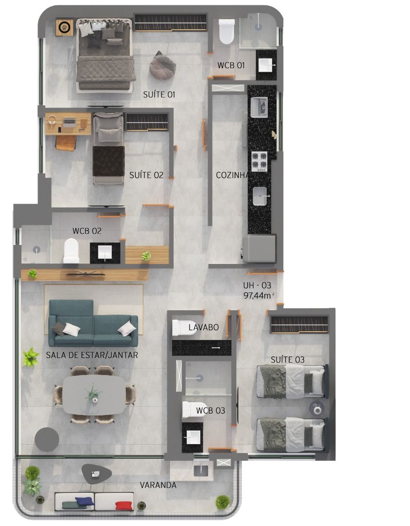 Apartamento à venda com 3 quartos, 125m² - Foto 92