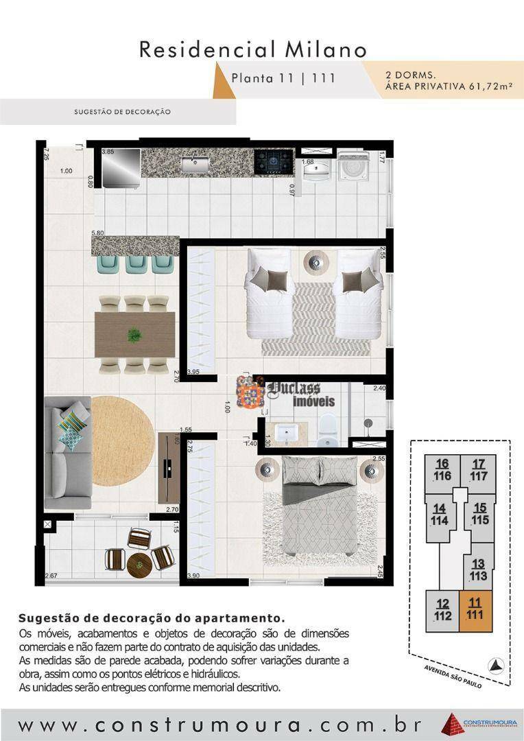 Apartamento à venda com 2 quartos, 61m² - Foto 5