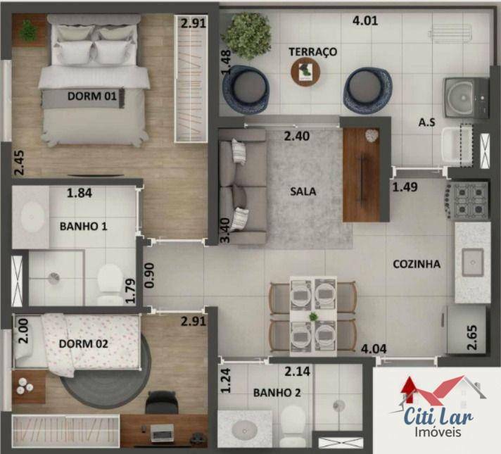 Apartamento à venda com 2 quartos, 36m² - Foto 35