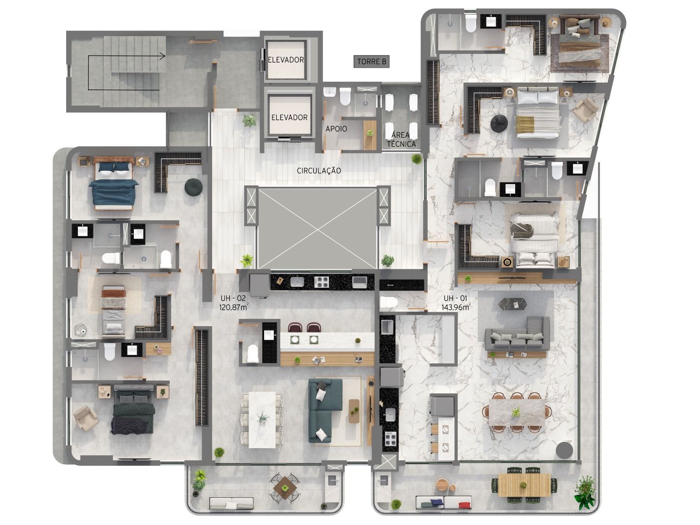 Apartamento à venda com 3 quartos, 125m² - Foto 95