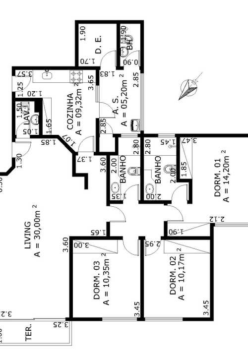 Apartamento à venda com 3 quartos, 115m² - Foto 2