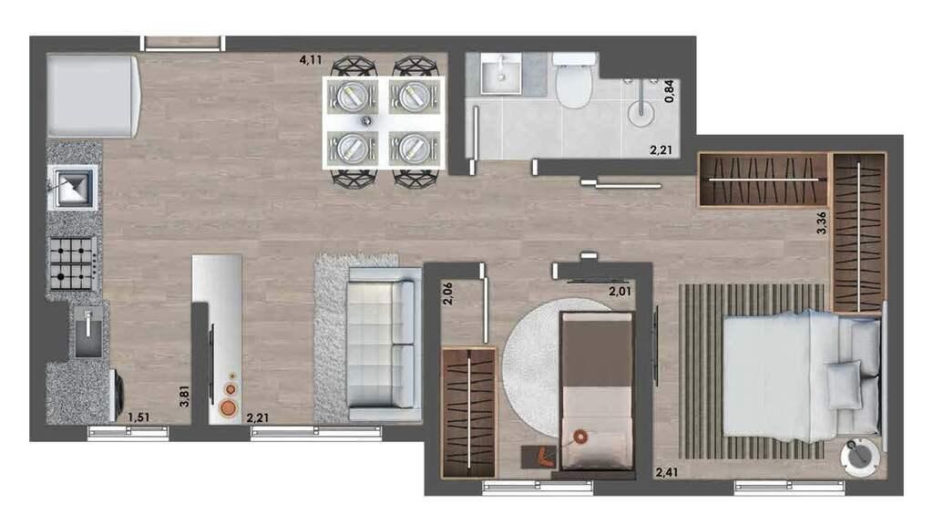 Apartamento à venda com 2 quartos, 47m² - Foto 12